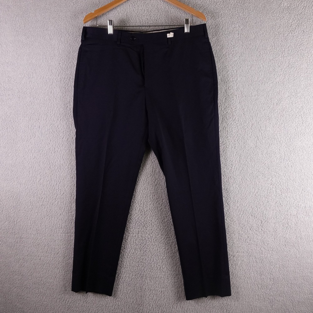 Brooks Brothers Mens Regent Fit Navy Blue‎ Merino Wool Dress Pants W36 L30